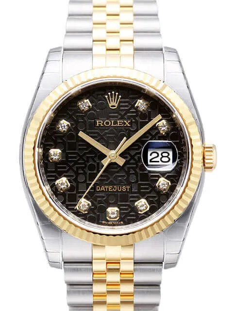 Rolex Datejust 36 116233 Schwarz Jubile Diamant Jubile-Band