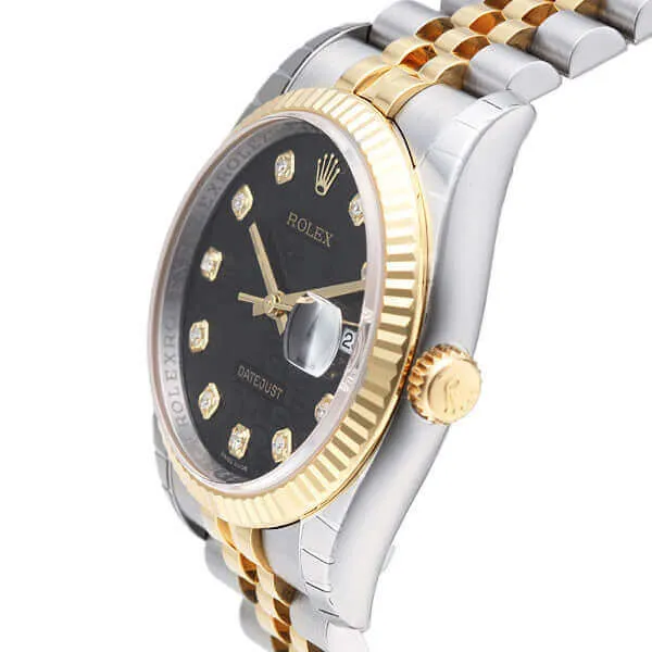 Rolex Datejust 36 116233 Schwarz Jubile Diamant Jubile-Band