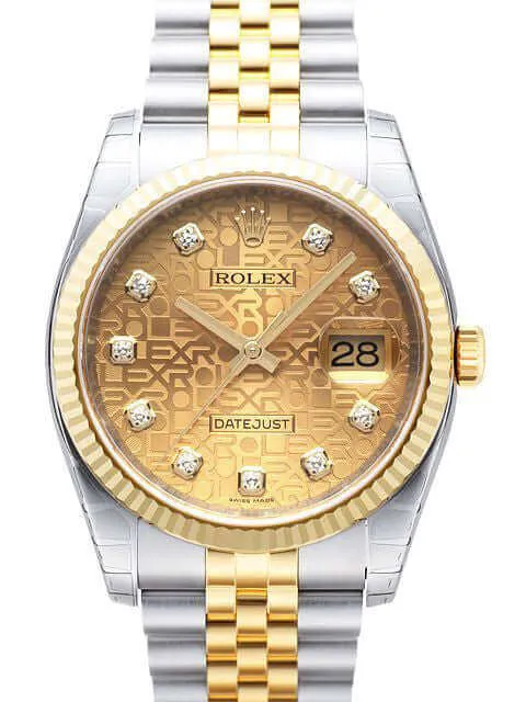 Rolex Datejust 36 116233 Champagner Jubile DIA Jubile-Band