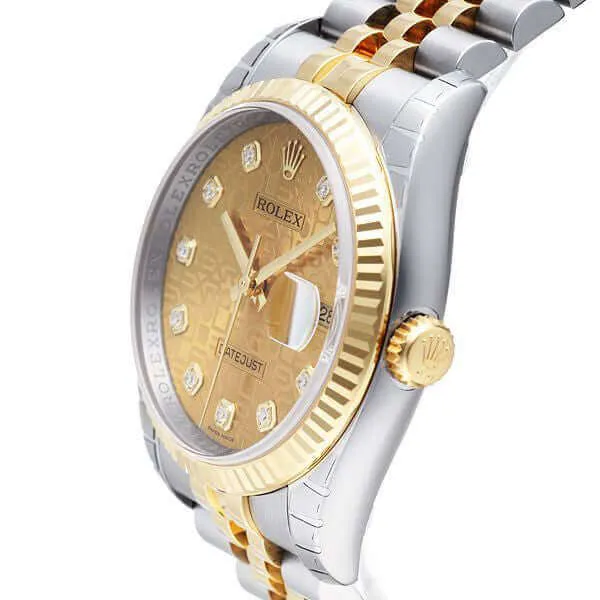 Rolex Datejust 36 116233 Champagner Jubile DIA Jubile-Band
