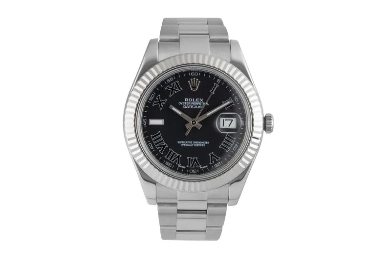 Rolex Datejust steel / white gold automatic men's watch 116334 [2506963]
