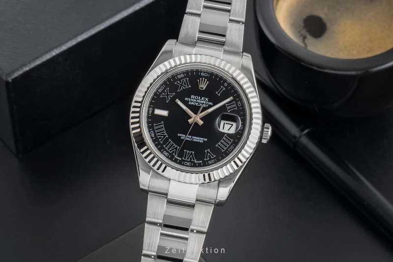 Rolex Datejust steel / white gold automatic men's watch 116334 [2506963]
