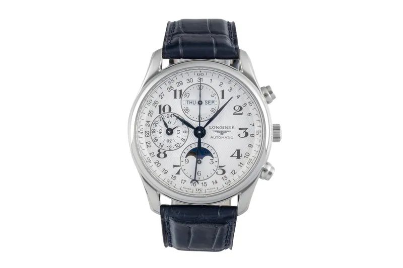 Longines Master Collection chronograph steel automatic men's watch L2.673.4.78.5 LP: 3900EUR [2506793]