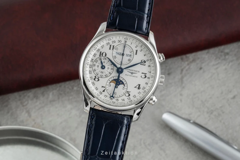 Longines Master Collection chronograph steel automatic men's watch L2.673.4.78.5 LP: 3900EUR [2506793]