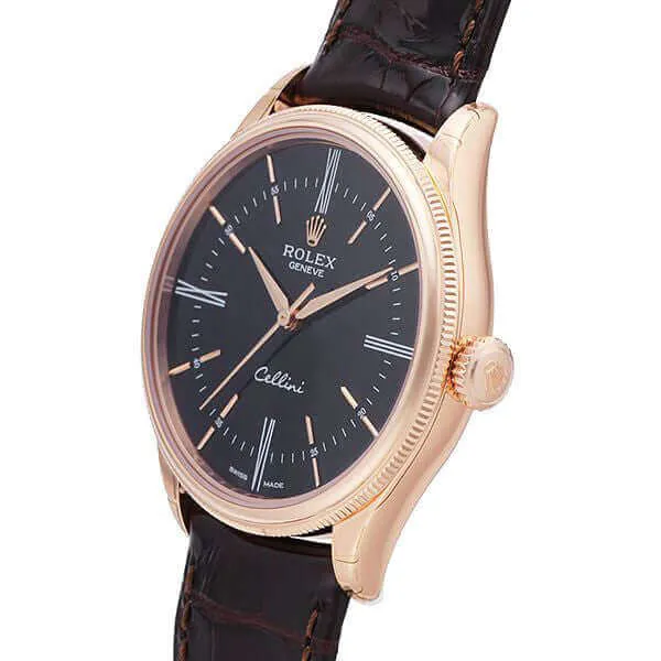 Rolex Cellini Time 50505 Roségold Schwarz
