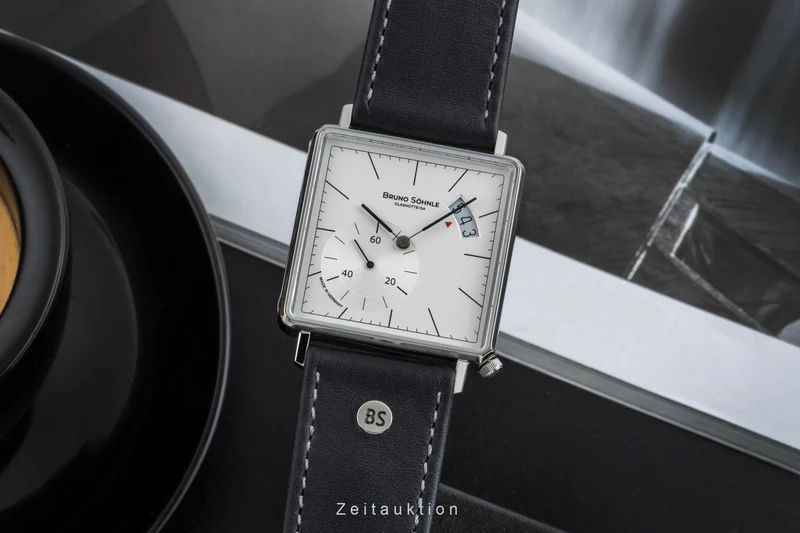 Bruno Söhnle Glashütte Rondo III Big steel quartz men's watch 17-13072-243 [2507285]