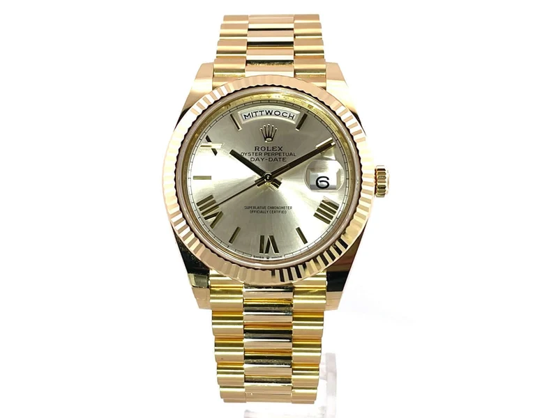 Rolex Day-Date 40 18 kt Gelbgold 228238 Silber R
