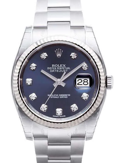 Rolex Datejust 36 116234 Blau Diamant