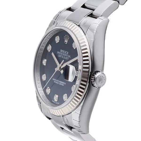 Rolex Datejust 36 116234 Blau Diamant