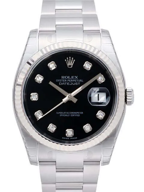 Rolex Datejust 36 116234 Schwarz Diamant
