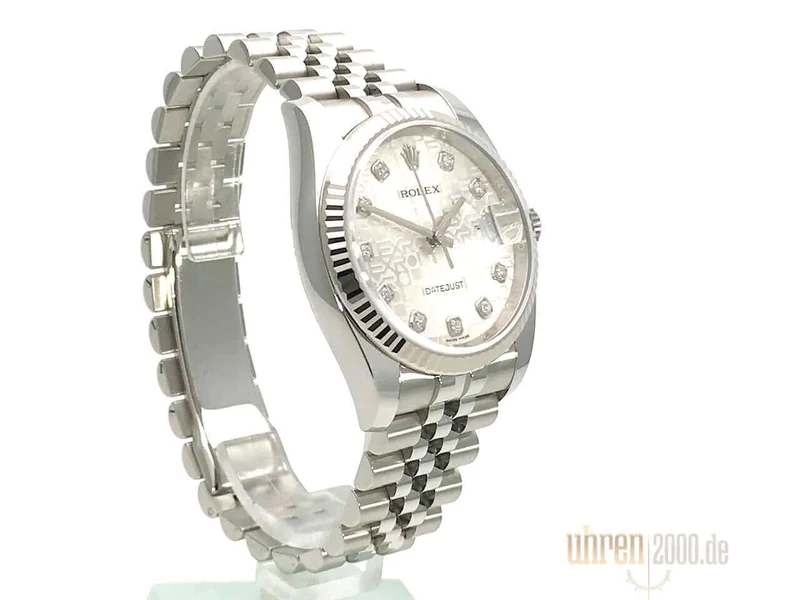 Rolex Datejust 36 116234 Silber Jubile Diamant Jubile-Band
