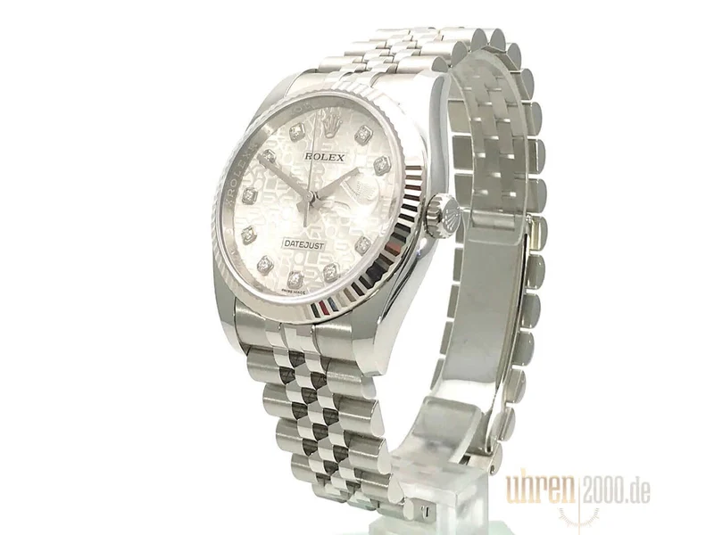 Rolex Datejust 36 116234 Silber Jubile Diamant Jubile-Band