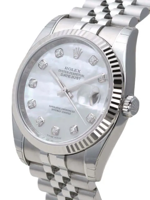 Rolex Datejust 36 116234 Perlmutt Diamant Jubile-Band