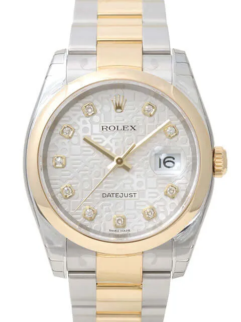 Rolex Datejust 36 116203 Silber Jubile Diamant