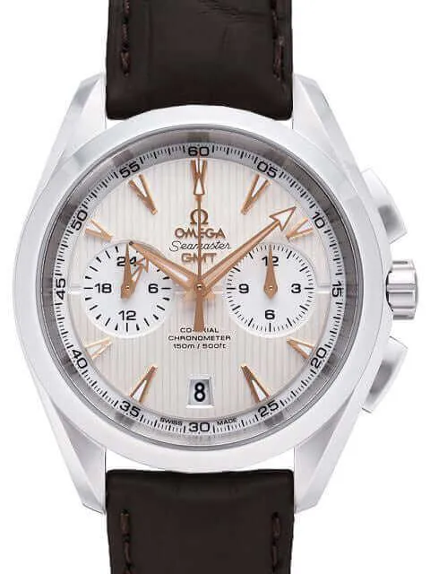 Omega Seamaster Aqua Terra GMT Chronograph 231.13.43.52.02.001 Leder