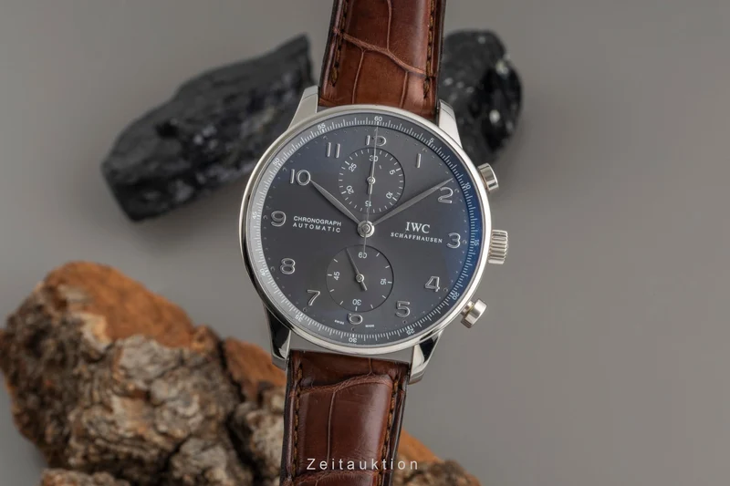 IWC Portugieser chronograph 18 ct white gold automatic men's watch IW371431 LP: 22500EUR [2505697]