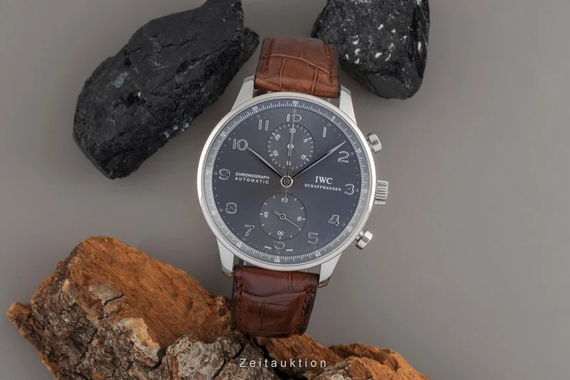 IWC Portugieser chronograph 18 ct white gold automatic men's watch IW371431 LP: 22500EUR [2505697]