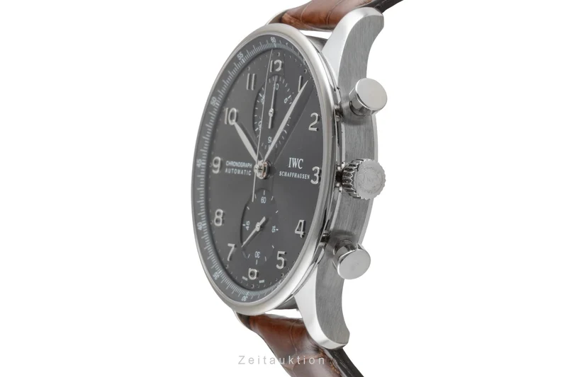 IWC Portugieser chronograph 18 ct white gold automatic men's watch IW371431 LP: 22500EUR [2505697]