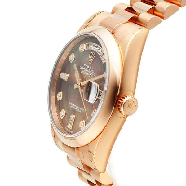 Rolex Day-Date 36 118205 Everose-Gold Perlmutt Diamant