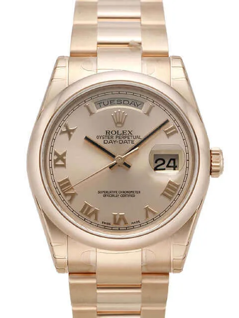 Rolex Day-Date 36 118205 Everose-Gold Pink Römisch