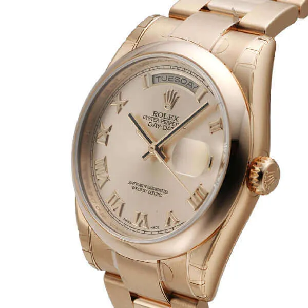 Rolex Day-Date 36 118205 Everose-Gold Pink Römisch