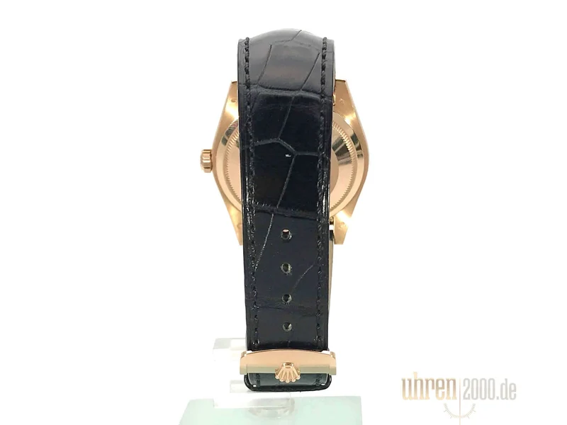 Rolex Day-Date 36 118135 Everose-Gold Leder Rhodium Index