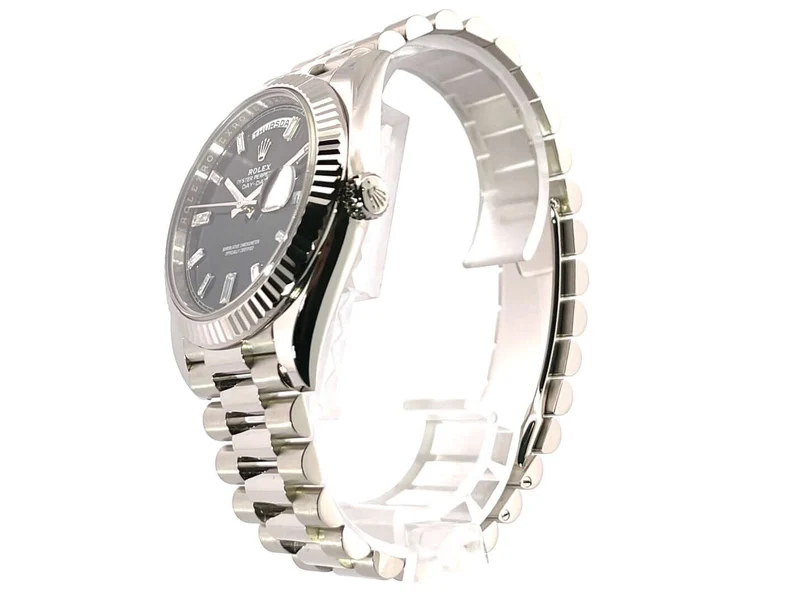 Rolex Day-Date 40 Weißgold 228239 Schwarz DIA