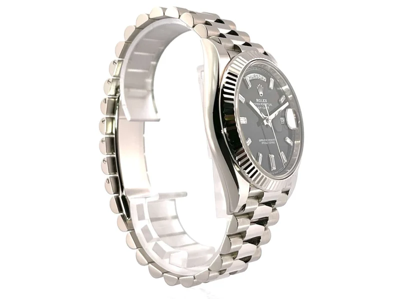 Rolex Day-Date 40 Weißgold 228239 Schwarz DIA