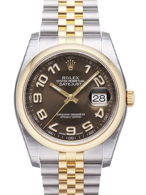 Rolex Datejust 36 Edelstahl Gelbgold 116203 Bronze A Jub