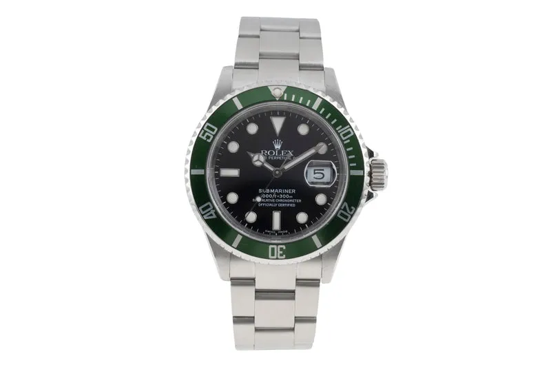 Rolex Submariner steel automatic men's watch 16610LV [2507175]