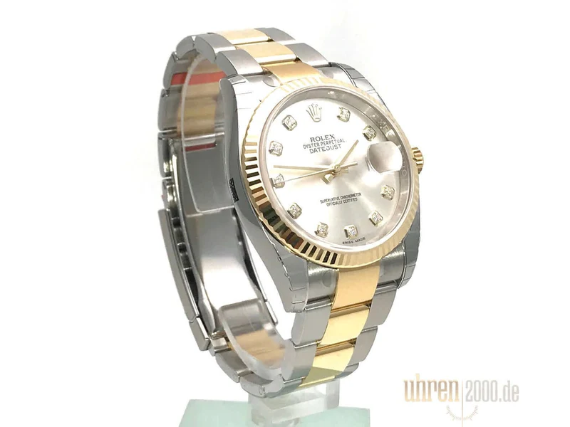 Rolex Datejust 36 Edelstahl Gelbgold 116233 Silber DIA