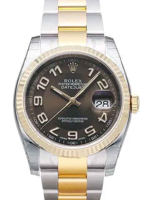 Rolex Datejust 36 Edelstahl Gelbgold 116233 Bronze A