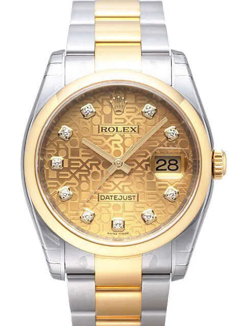 Rolex Datejust 36 Edelstahl Gelbgold 116203 Champagner J DIA