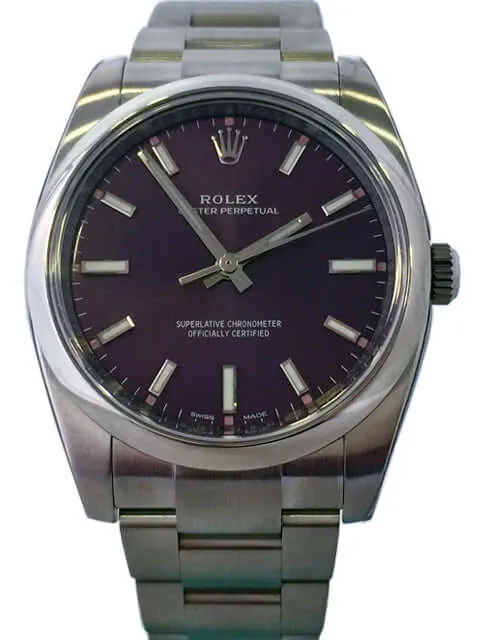Rolex Oyster Perpetual 34 mm 114200 Red Grape Okkasion