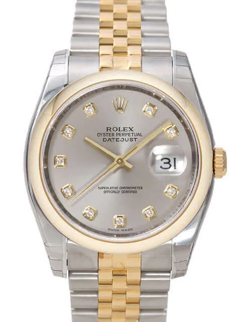 Rolex Datejust 36 Edelstahl Gelbgold 116203 Stahl DIA Jub