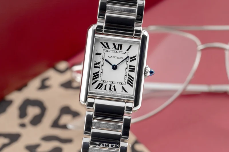 Cartier Tank steel quartz women's watch WSTA0051 LP: 3900EUR [2506389]