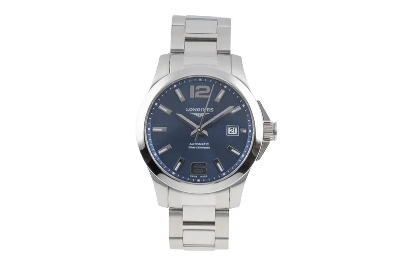 Longines Conquest steel automatic men's watch L3.676.4.99.6 LP: 2250EUR [2507103]
