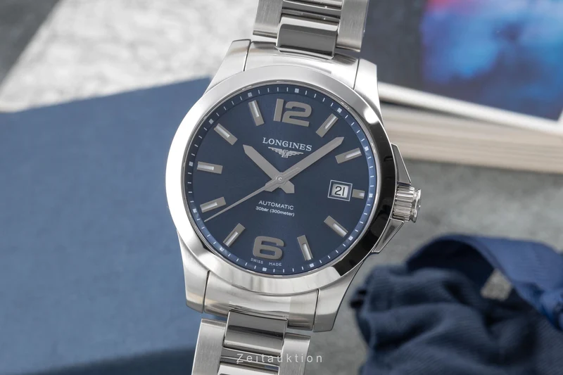 Longines Conquest steel automatic men's watch L3.676.4.99.6 LP: 2250EUR [2507103]