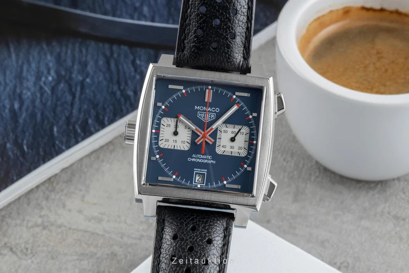 Tag Heuer Monaco chronograph steel automatic men's watch CAW211P.FC6356 LP: 8100EUR [2506453]