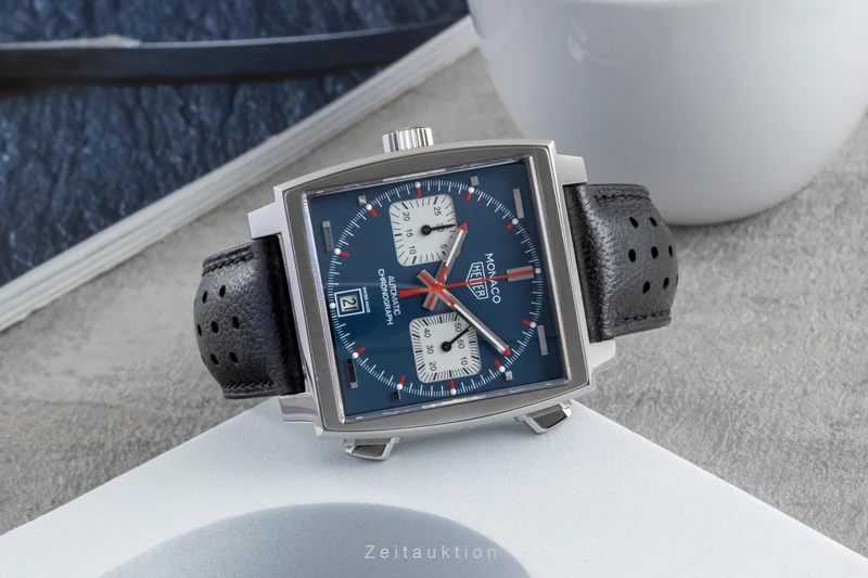 Tag Heuer Monaco chronograph steel automatic men's watch CAW211P.FC6356 LP: 8100EUR [2506453]