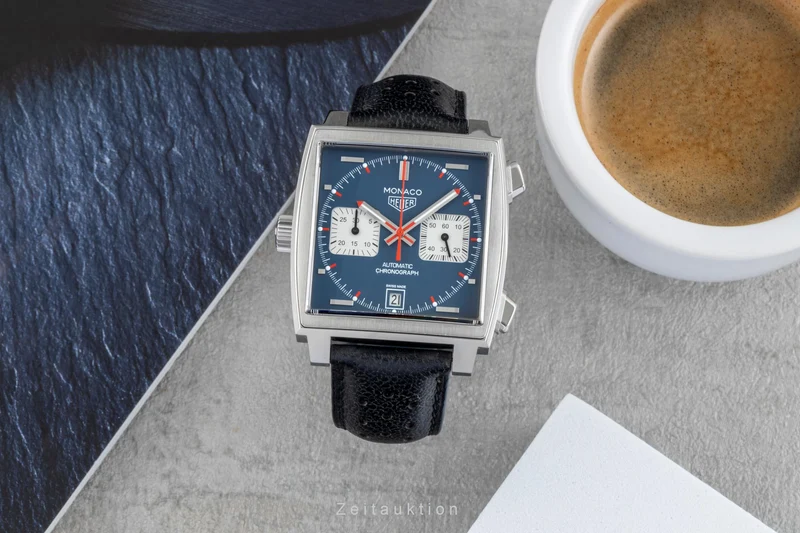 Tag Heuer Monaco chronograph steel automatic men's watch CAW211P.FC6356 LP: 8100EUR [2506453]