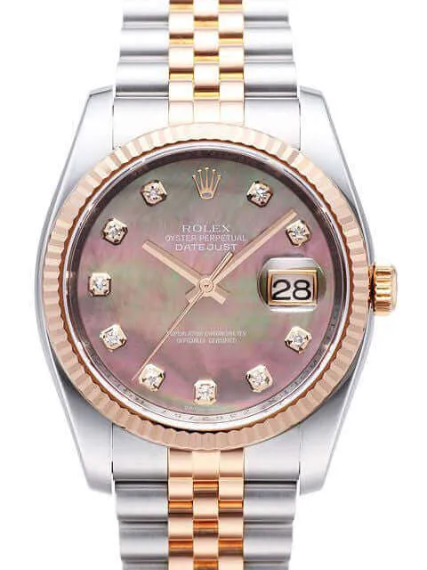 Rolex Datejust 36 116231 Black Perlmutt DIA Jubile-Band