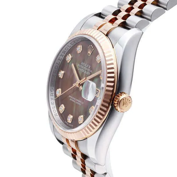 Rolex Datejust 36 116231 Black Perlmutt DIA Jubile-Band