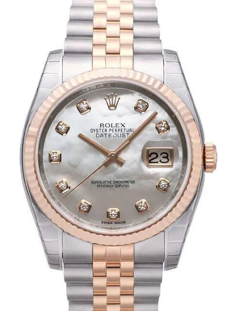 Rolex Datejust 36 116231 Perlmutt Diamant Jubile-Band