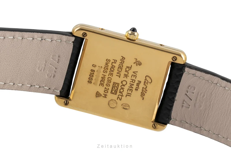 Cartier Tank silver-gilt quartz unisex 681006 [2506825]