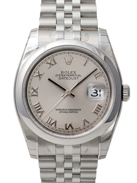 Rolex Oyster Datejust 36 116200 Jubilé Rhodium Römisch