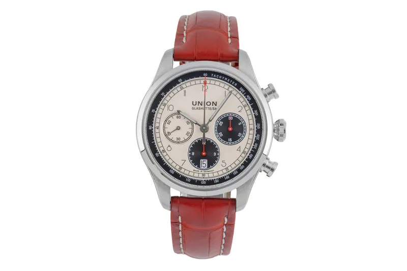 Union Glashütte Belisar chronograph steel automatic men's watch D009.427.16.262.00 LP: 2950EUR [2506380]