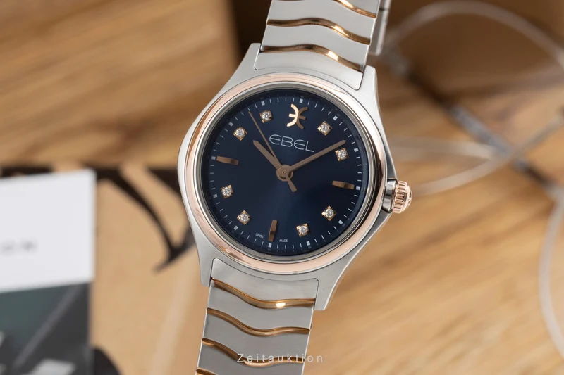 Ebel Classic Wave steel / gold quartz women's watch 03.1.15.1051 LP: 3600EUR [2506245]