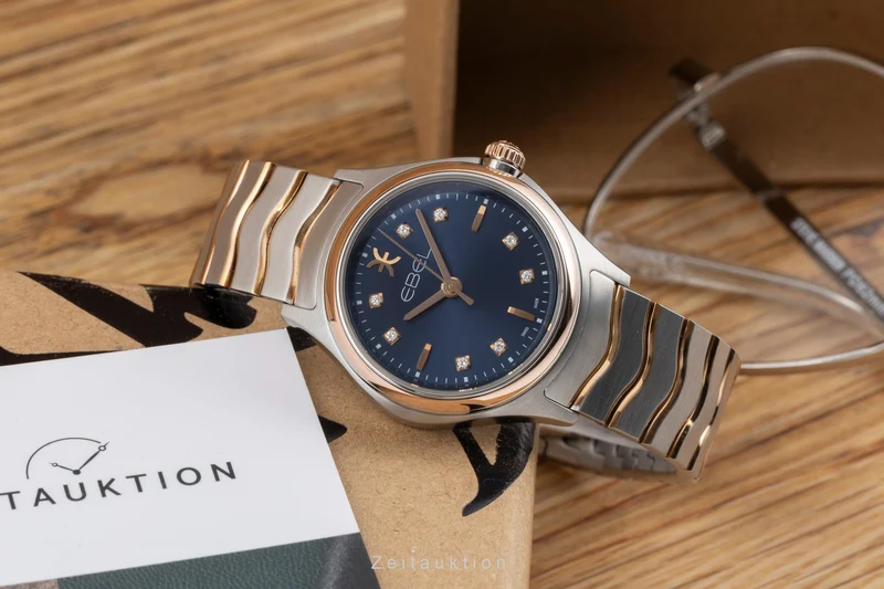 Ebel Classic Wave steel / gold quartz women's watch 03.1.15.1051 LP: 3600EUR [2506245]