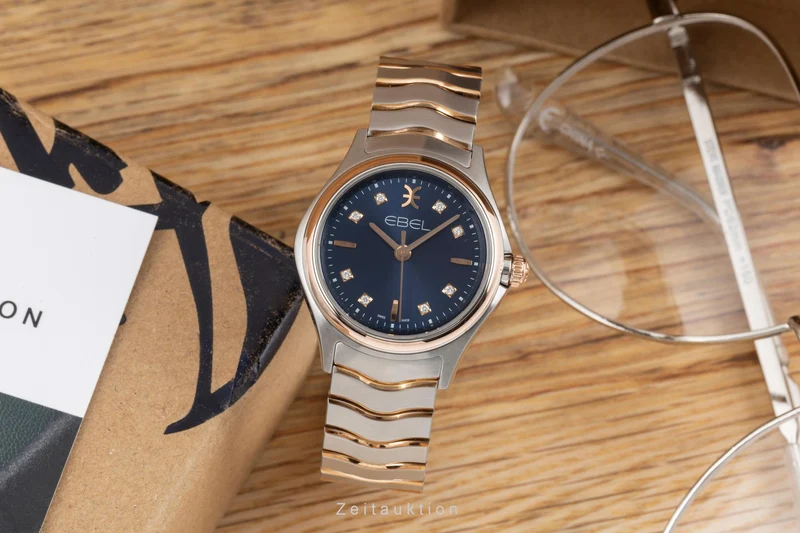 Ebel Classic Wave steel / gold quartz women's watch 03.1.15.1051 LP: 3600EUR [2506245]